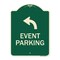Signmission Event Parking With Upper Left Arrow Heavy-Gauge Aluminum Architectural Sign, 24" x 18", G-1824-24066 A-DES-G-1824-24066 - alternate 1